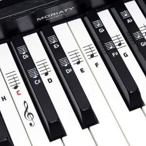 MORIATY® Klavier + Keyboard Noten-Aufkleber für 49 | 61 | 76 | 88 Tasten + Klavierschule