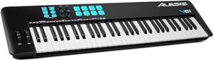 Alesis V61 MKII – USB MIDI Keyboard Controller mit 61 anschlagsdynamischen Tasten, 8 Full Level Pads, Arpeggiator, Pitch/Mod-Rad, Note Repeat und Softwarepaket