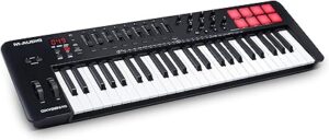 M-Audio Oxygen 49 V – 49-Tasten USB MIDI Keyboard Controller mit Beat Pads, Smart Chord & Scale Modi, Arpeggiator und Softwarepaket inklusive