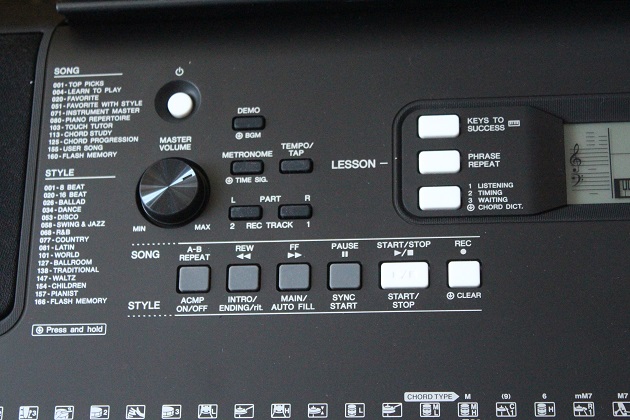 technische Funktionen Yamaha PSR-E363
